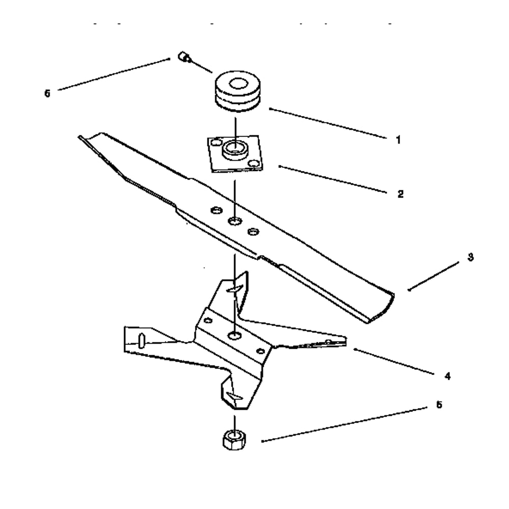 Blade Assembly Diagram and Parts List for 10314-7900001ANDUP  Lawn Boy Lawn Mower